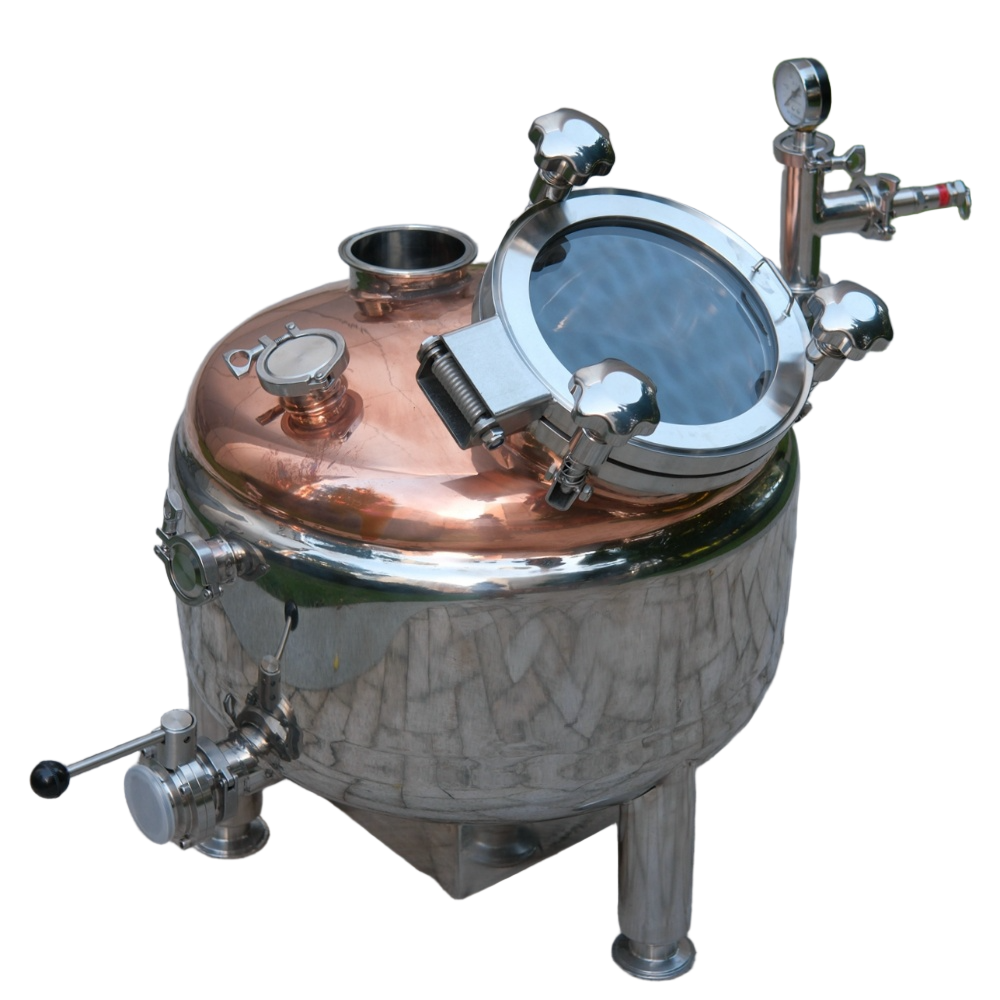 13 Gallons Copper Jacketed Bain-Marie Distilling Boiler