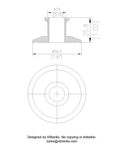 End Cap Reducer | Tri Clamp 1 in. x 0.75 in. - SS304 / 3A -0