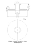 End Cap Reducer | Tri Clamp 2.5 in. x 0.75 in. - SS304 / 3A