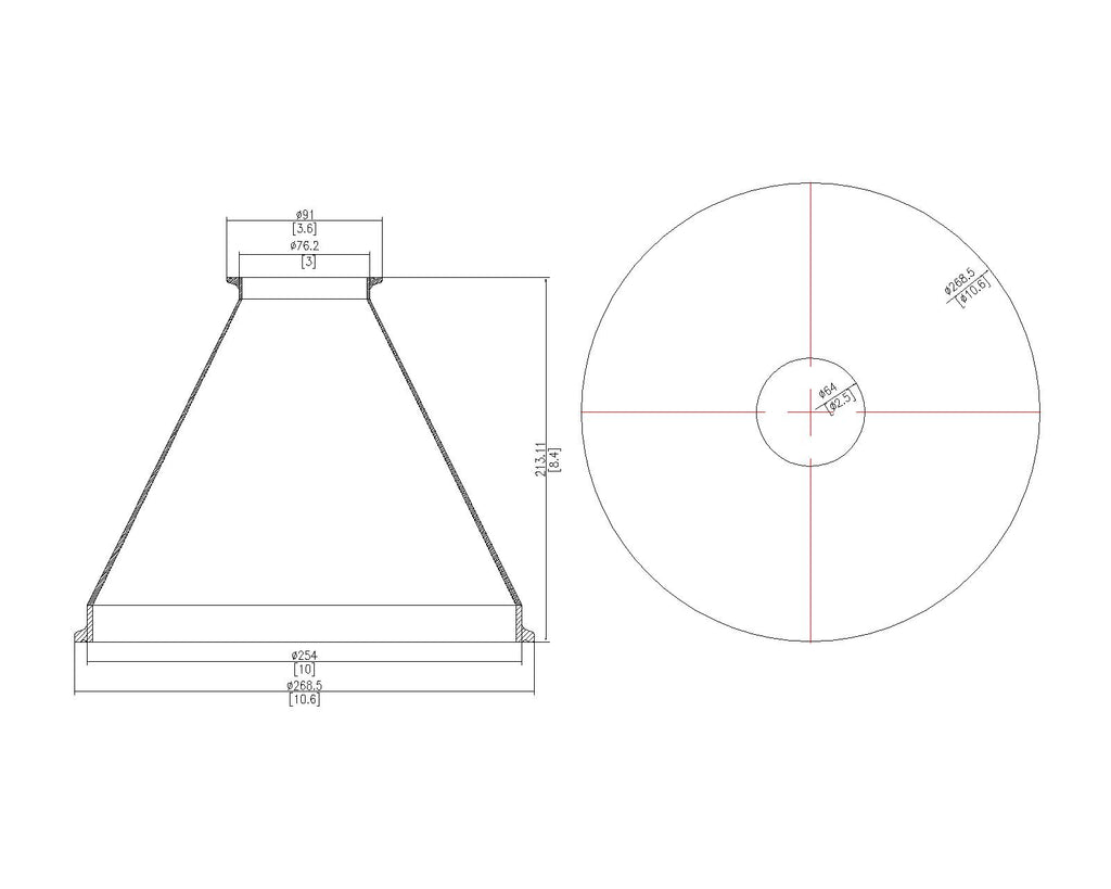 Concentric Reducer | Tri Clamp 10 in. x 3 in. - SS304 / 3A