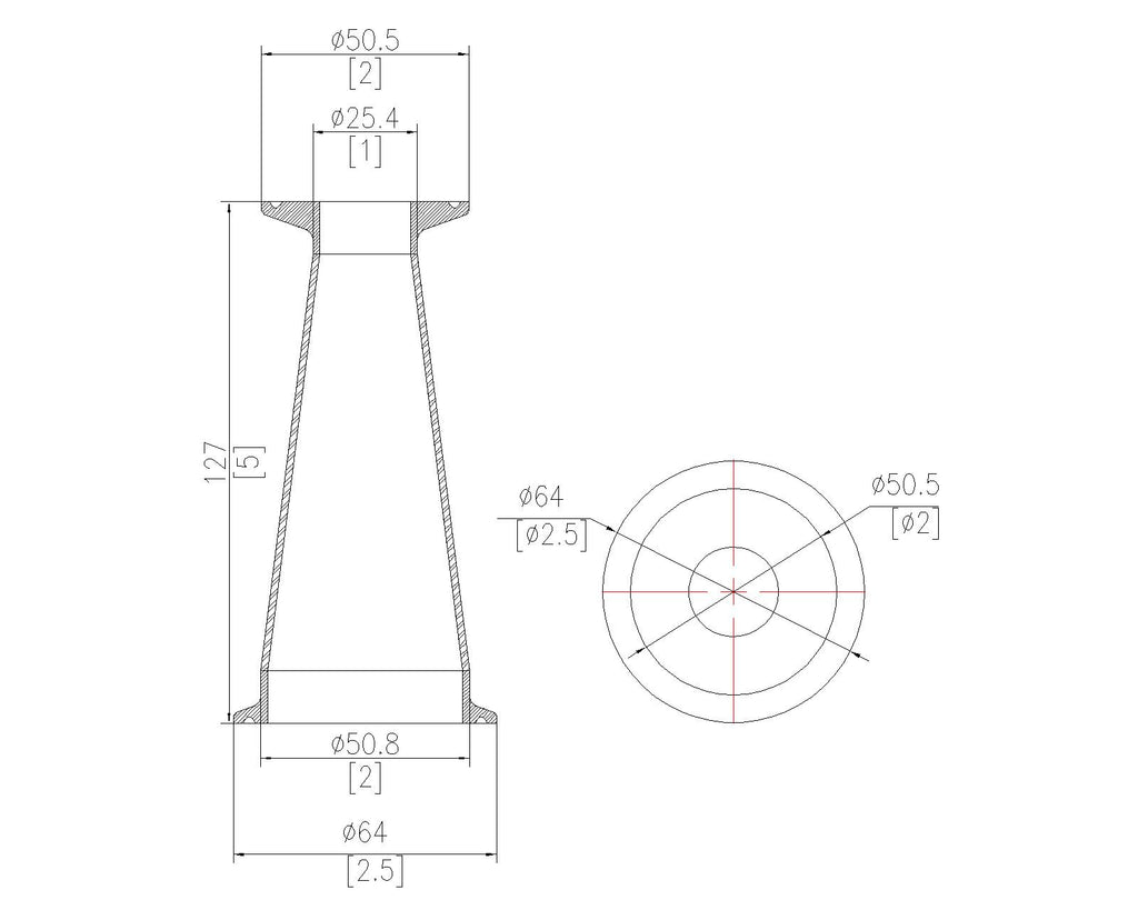 Concentric Reducer | Tri Clamp 2 in. x 1 in. - SS304 / 3A