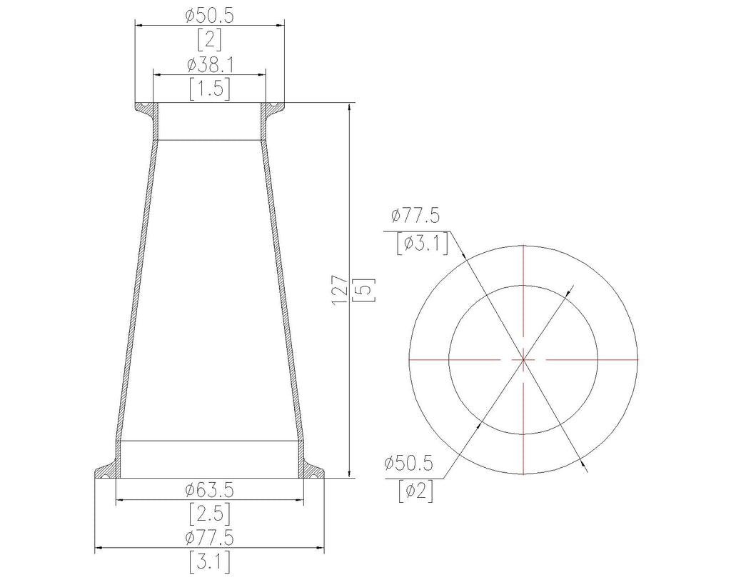 Concentric Reducer | Tri Clamp 2.5 in. x 1.5 in. - SS304 / 3A