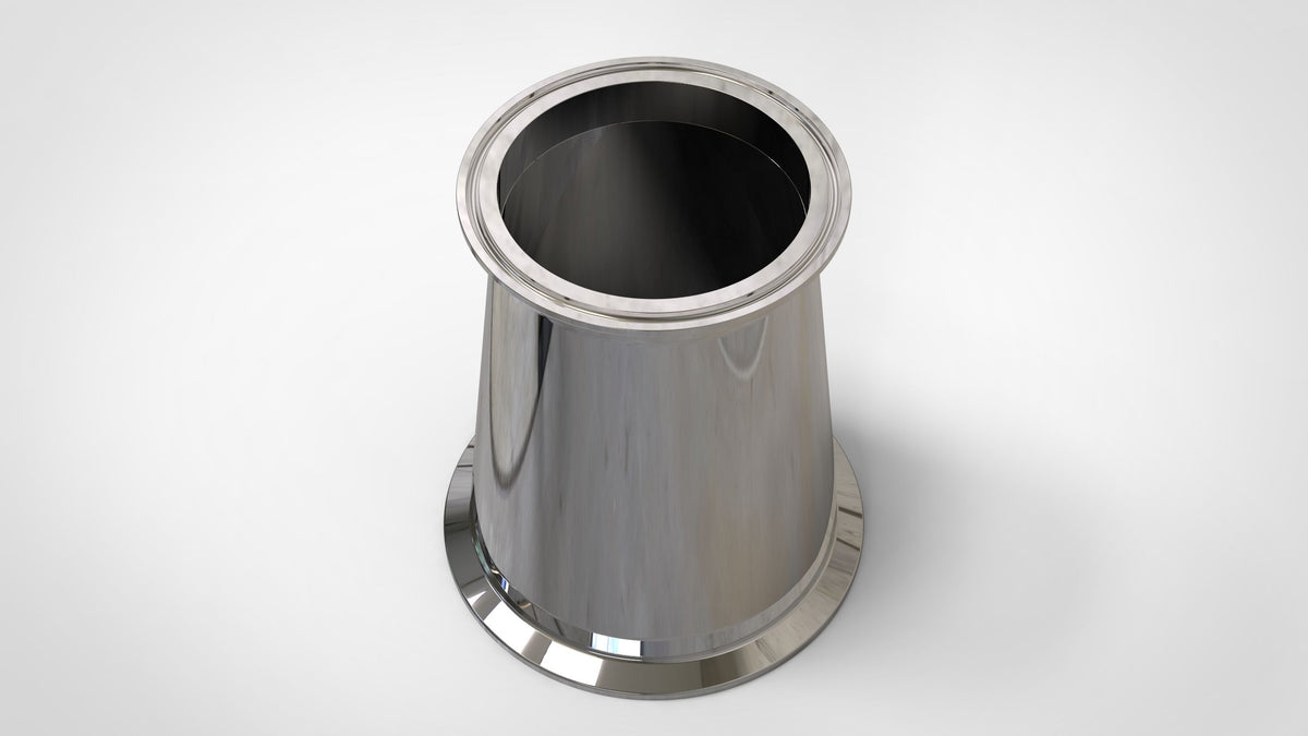 Concentric Reducer | Tri Clamp 4 in. x 3 in. - SS304 / 3A