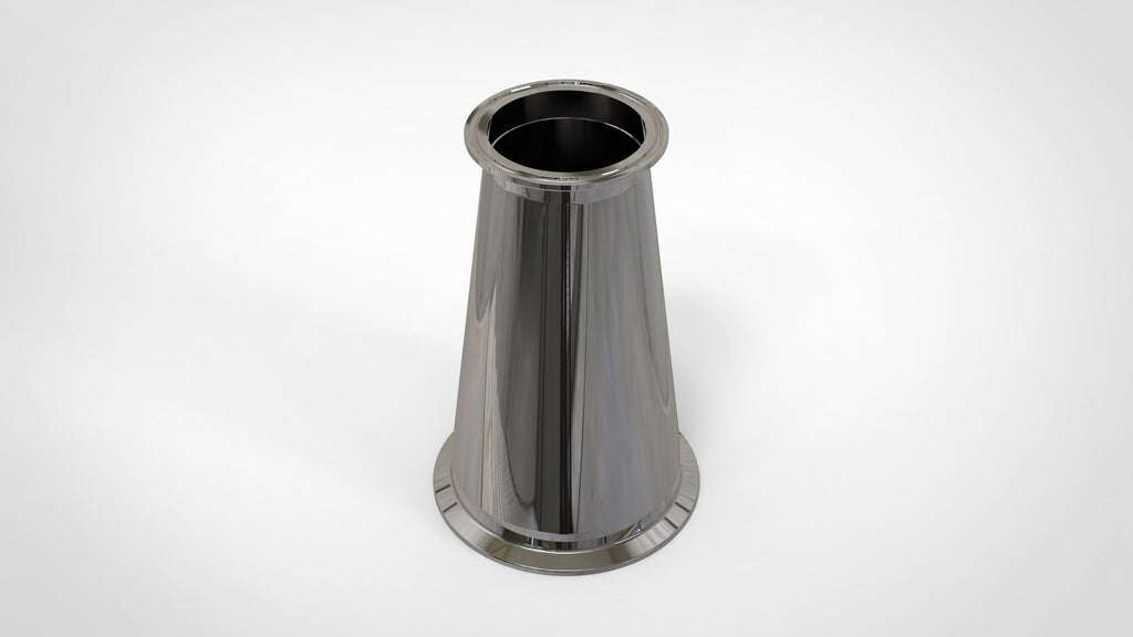 Concentric Reducer | Tri Clamp 4 in. x 2.5 in. - SS304 / 3A