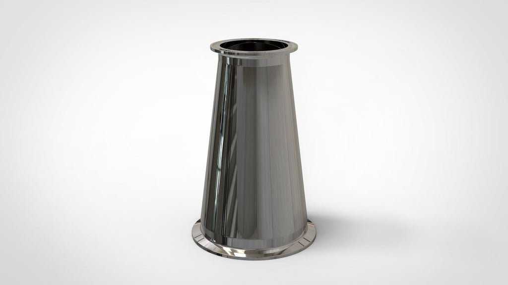 Concentric Reducer | Tri Clamp 4 in. x 2.5 in. - SS304 / 3A