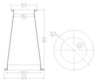Concentric Reducer | Tri Clamp 4 in. x 2.5 in. - SS304 / 3A