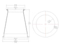 Concentric Reducer | Tri Clamp 6 in. x 4 in. - SS304 / 3A