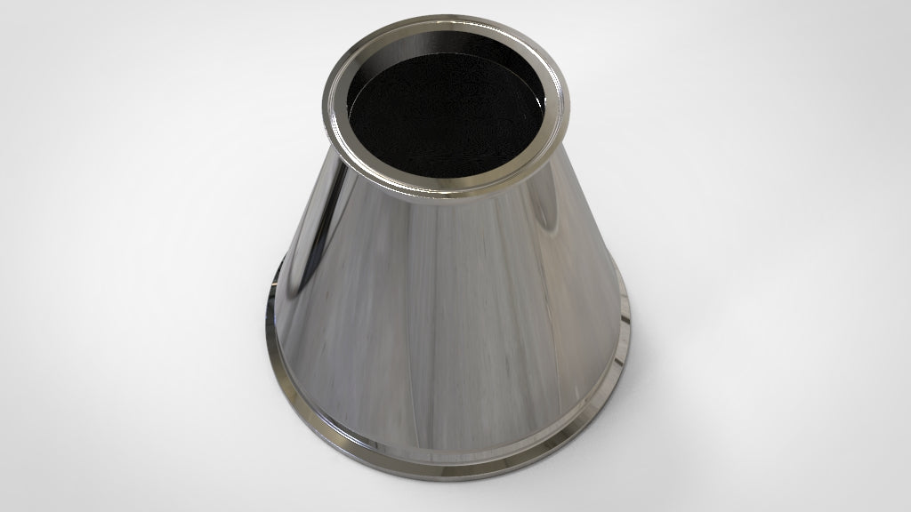 Concentric Reducer | Tri Clamp 8 in. x 4 in. - SS304 / 3A