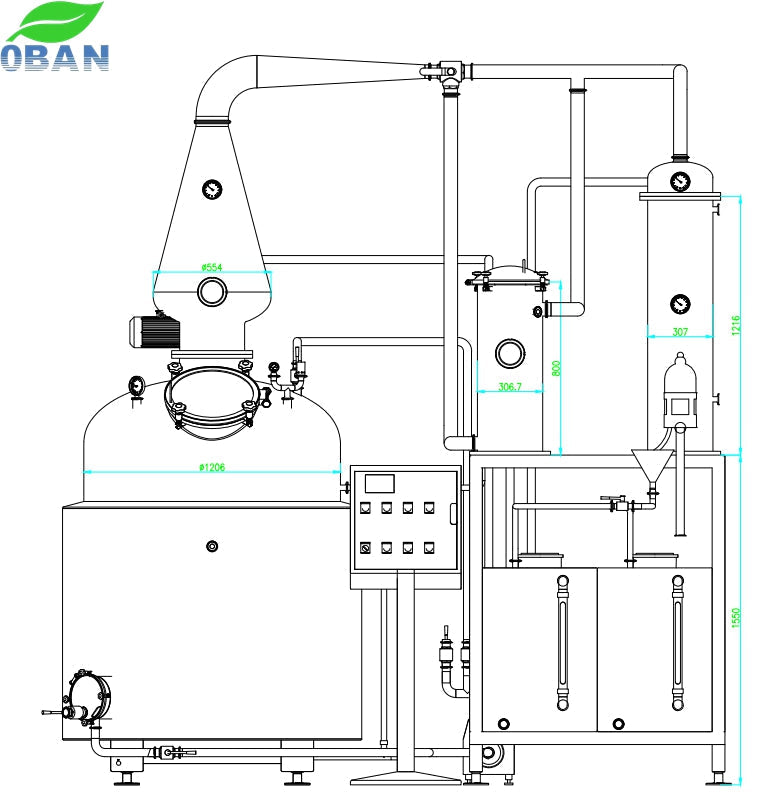 Brandy and Gin Distillation Equipment ——1200L (300Gallon)