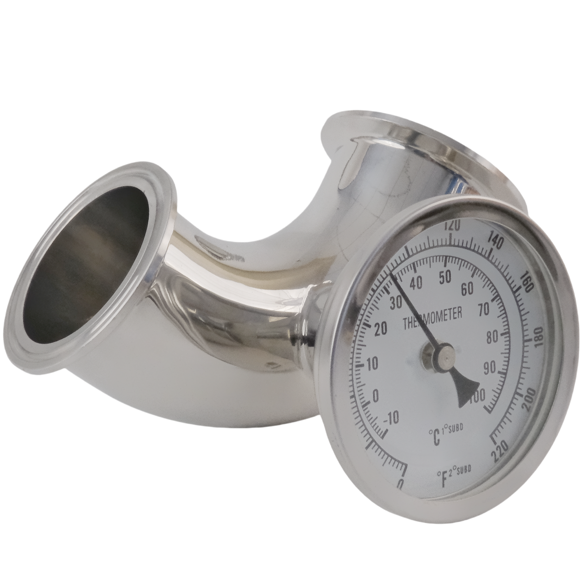 Stainless Steel Tri Clamp 90 Deg Elbow with 1/2 FNPT