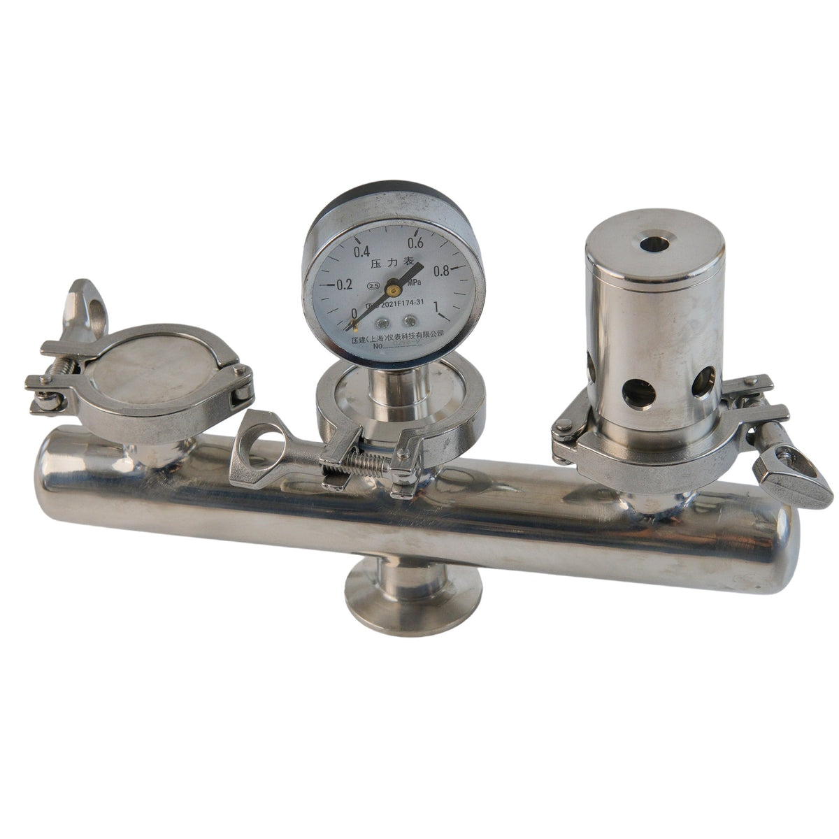 1 inch Pressure Relief Valve PRV with Pressure Gauge For Distillation Boiler
