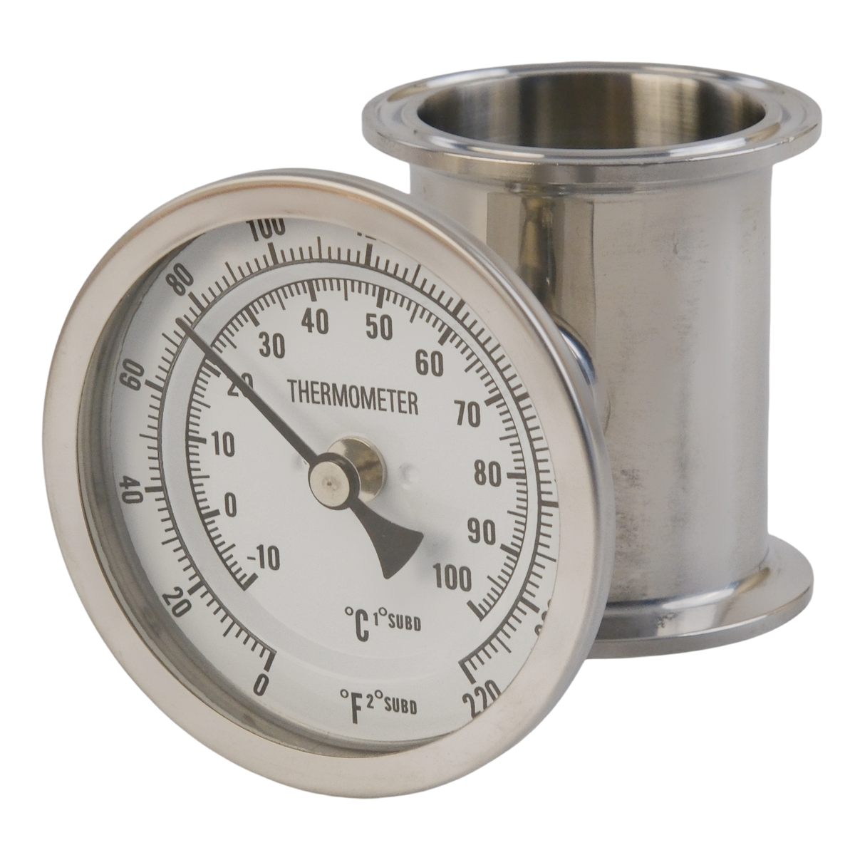 Tri Clamp Spool with 1/2 inch FNPT / Thermometer Kit